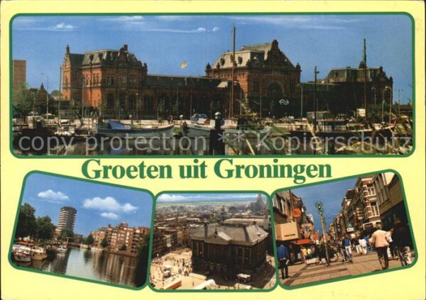 Groningen Hafen Gebäude Fussgängerzone