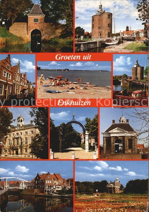 Enkhuizen Turm Gebäude Brücke Badestrand