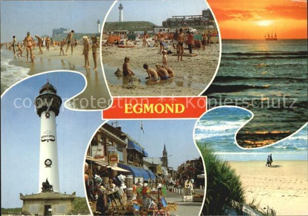 Egmond aan Zee Strand Leuchtturm Souvenirladen Sonnenu