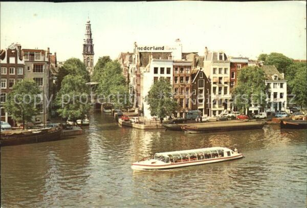 Amsterdam Niederlande Amstel Zuiderkerk Kirche Ausflugsboot