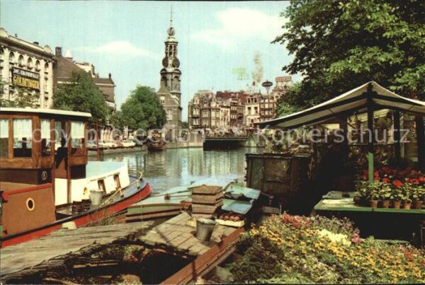 Amsterdam Niederlande Blumenmarkt beim historischen Singel Mi