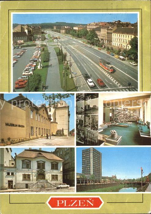 Plzen Pilsen Strassenpartie Museum Ausstellungsraum