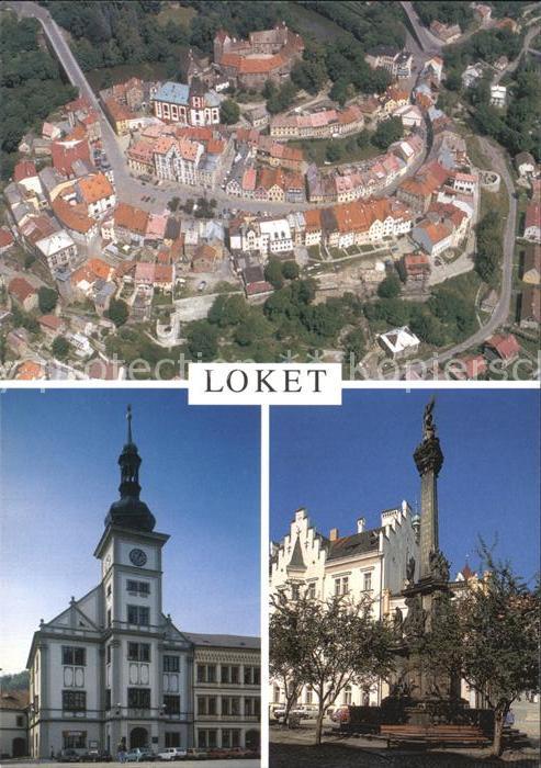 Loket Elbogen Fliegeraufnahme Rathaus Dreifal