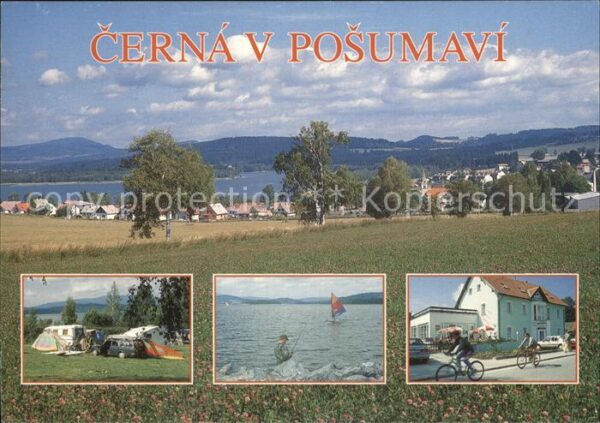 Cerna v Posumavi Panorama Lipno Stausee Camping Windsurf