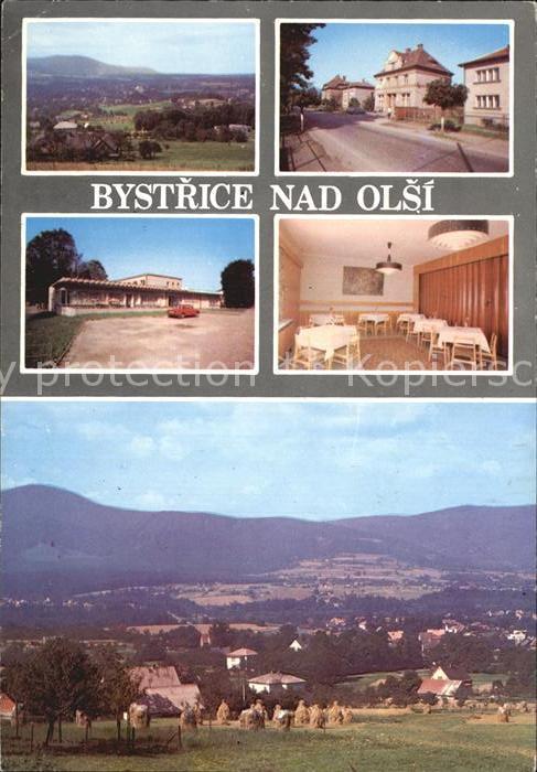 Bystrice nad Olsi Panorama Budova MNV Restaurace Delnicky