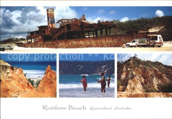 Rainbow Beach The Cherry Venture and coloured sands F