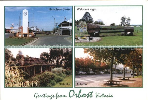 Orbost Nicholson Street Welcome sign Autumn Sl