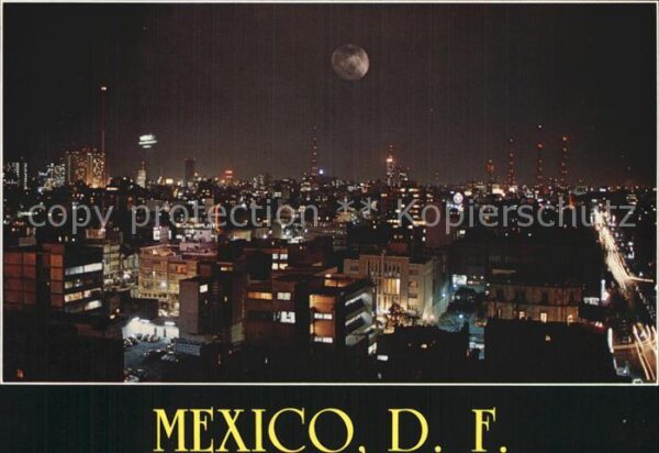 Mexico City Vista nocturna de la ciudad