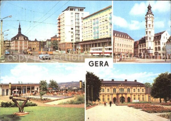 Gera Strasse der Republik Rathaus Terrassenc