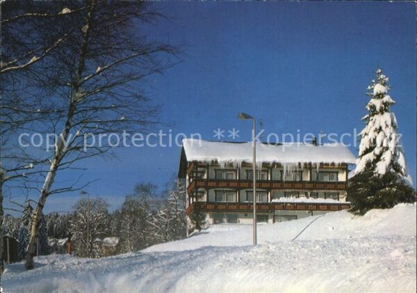 Kniebis Freudenstadt Cafe Günter Hotel Garni im Winter