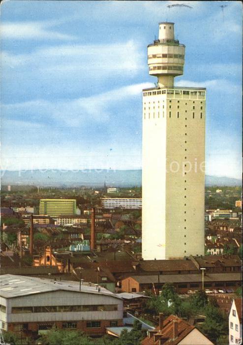 Frankfurt Main Henninger Turm und Stadtpanorama