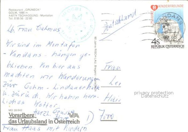 Tschagguns Vorarlberg Restaurant Grüneck am Golm Montafon Gip – Bild 2