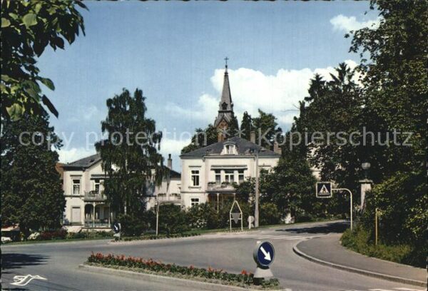 Badenweiler Partie am Schlossplatz Thermalkurort Sc