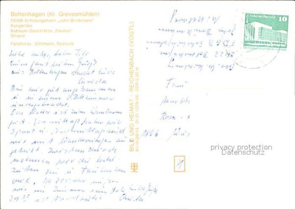 Boltenhagen Ostseebad FDGB Erholungsheim John Brinkmann Kurga – Bild 2