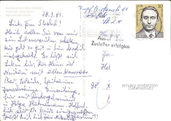 Berlin Autotunnel am Alexanderplatz Interhotel – Bild 2