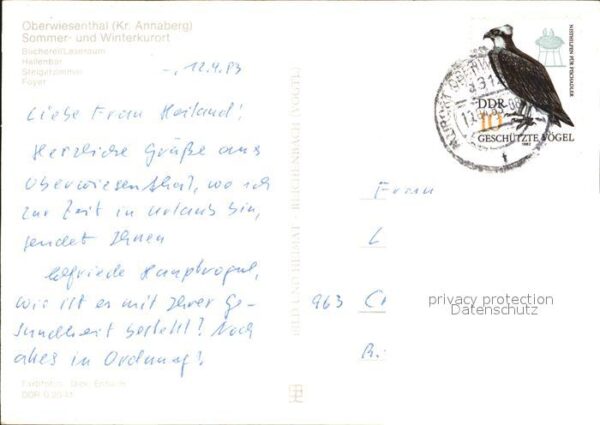 Oberwiesenthal Erzgebirge FDGB Erholungsheim Am Fichtelberg Büche – Bild 2