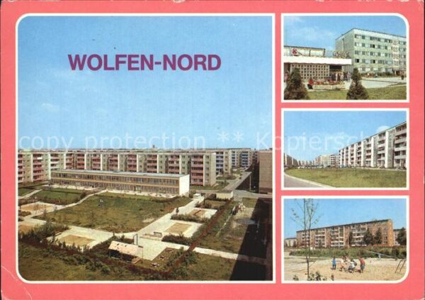 Wolfen Bitterfeld  Strasse der Jugend Kaufhalle Altersheim