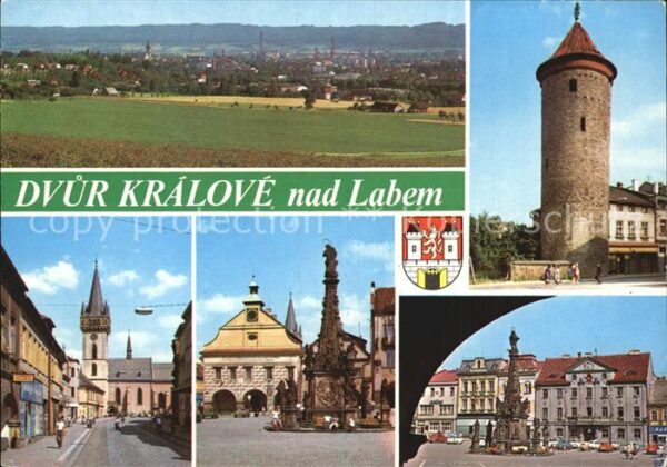 Dvur Kralove nad Labem Gesamtansicht Turm Rathaus Denkmal