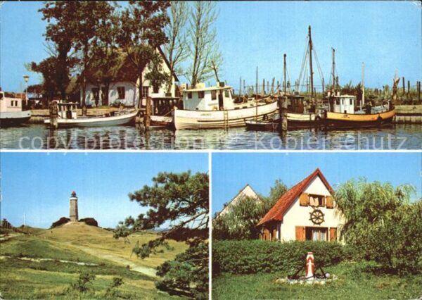 Insel Hiddensee Neuendorf Hafen Kloster Leuchtturm Seem