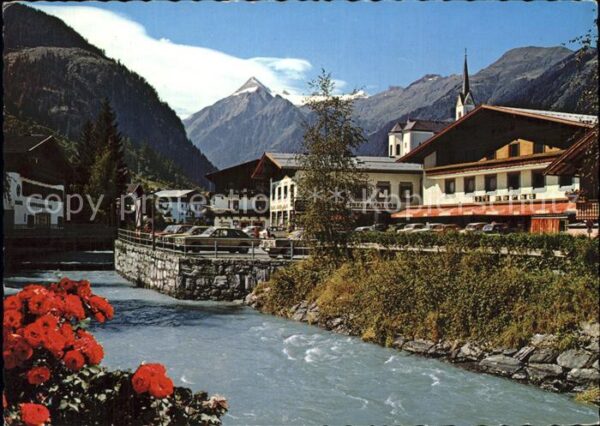 Kaprun Partie am Fluss Luftkurort Blick zum Ki