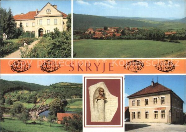 Skryje Skree Museum Panorama Brücke Büste