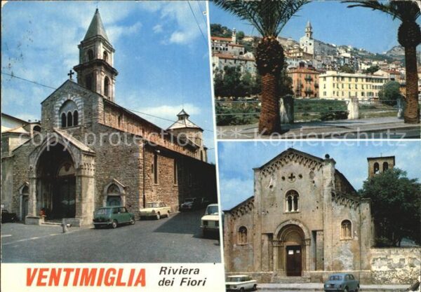 Ventimiglia Liguria Kathedrale Ortsansicht