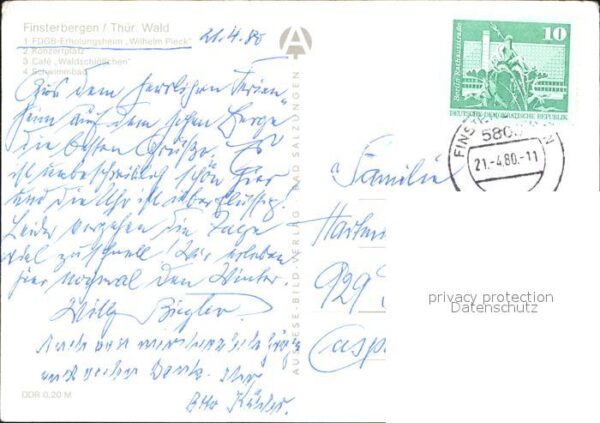 Finsterbergen FDGB Erholungsheim Wilhelm Pieck Konzer – Bild 2