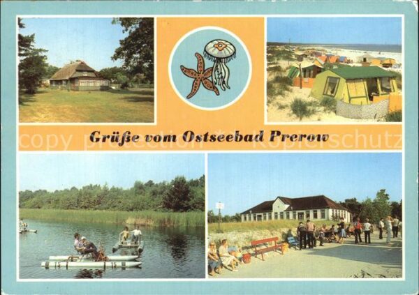 Prerow Ostseebad Rohrdachhaus Campingplatz Tretboot Prer