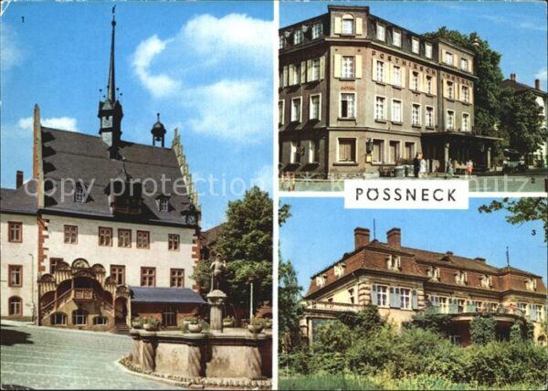 Poessneck Rathaus Posthirsch Hotel Erholungsheim