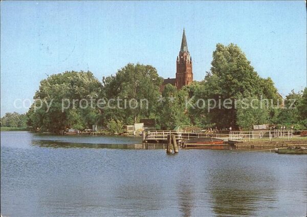 Roebel Mueritz Am Hafen Kirchturm