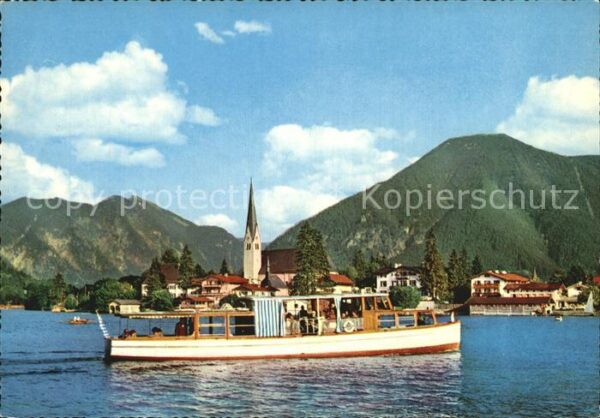 Rottach-Egern Tegernseepartie Kirche Ausflugsdampfer