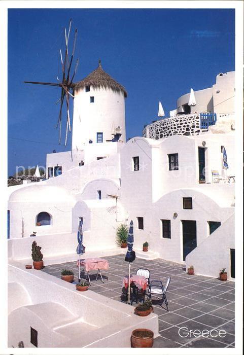Santorin Thira Thera Teilansicht Windmühle