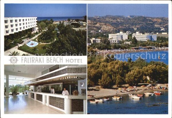 Rhodos Rhodes Aegaeis Faliraki Beach Hotel Rezeption Fliegera