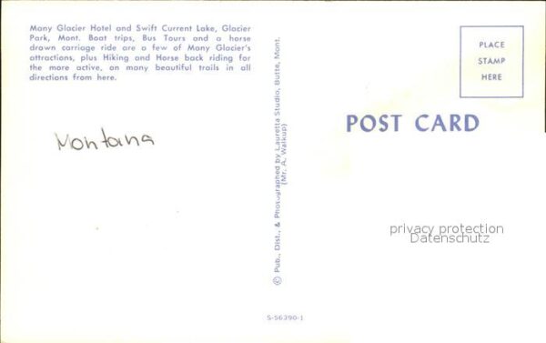 Montana US-State Glacier Hotel Swift Current Lake – Bild 2