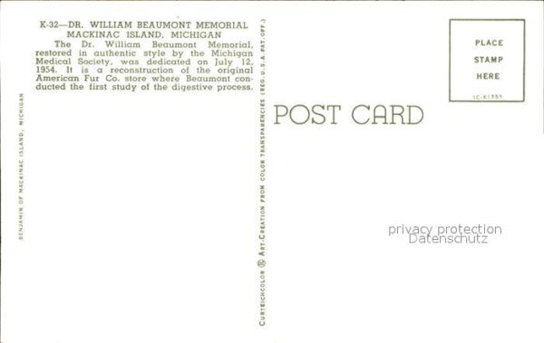 Mackinac Island William Beaumont Memorial – Bild 2
