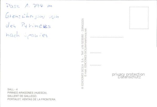 Sallent de Gallego Pirineo Aragones Grenzübergang – Bild 2