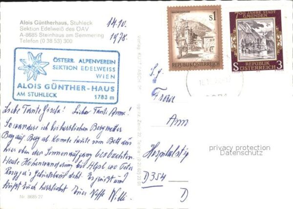 Steinhaus am Semmering Alois Güntherhaus Stuhleck – Bild 2