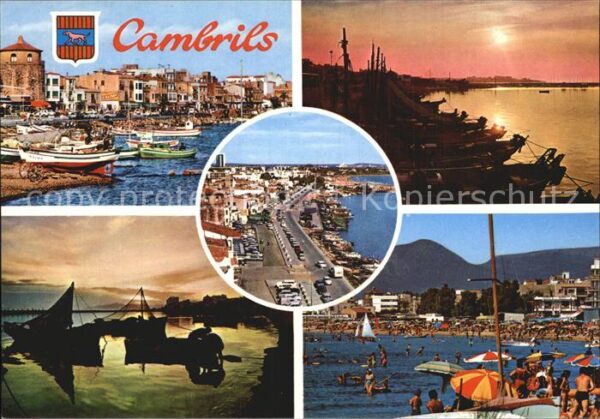 Cambrils Hafen Strand Nachtaufnahme