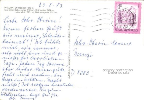 Praegraten Grossvenediger Daberspitze Rothspitze Hoher Quirl Malh – Bild 2