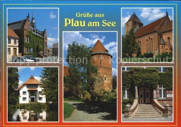 Plau See Rathaus Kirche Sankt Marien Burgturm