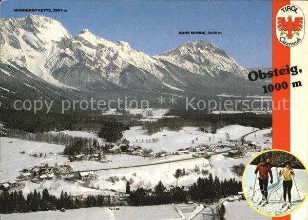 Obsteig Tirol Hohe Munde Mieminger Kette Winter