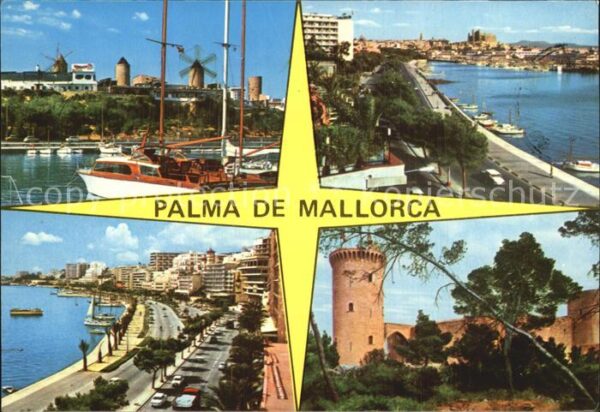 Palma de Mallorca Hafen Promenade Schloss