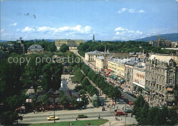 Oslo Norwegen Karl Johan Straße Königspalast
