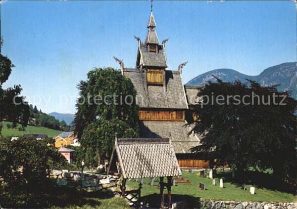 Norwegen Norge stavkirke Vik i Sogn