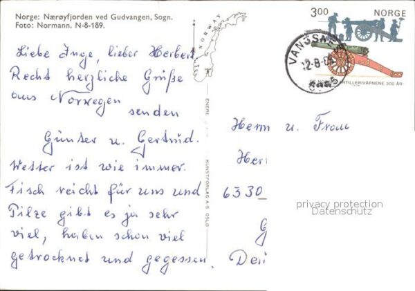 Gudvangen Norwegen Naeroyfjorden – Bild 2