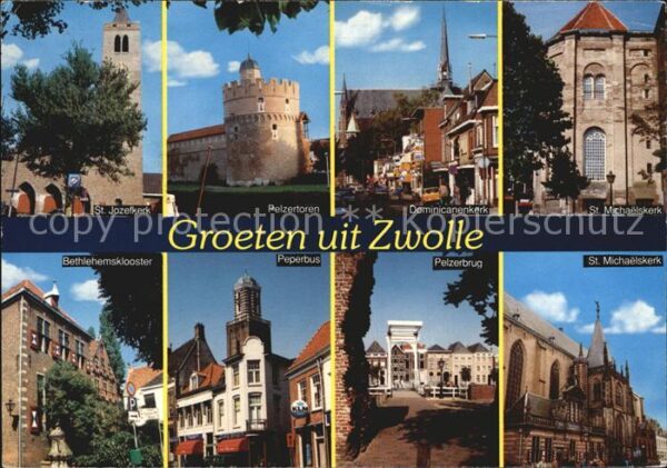 Zwolle Overijssel St Michaelskerk Pelzerbrug Peperbus