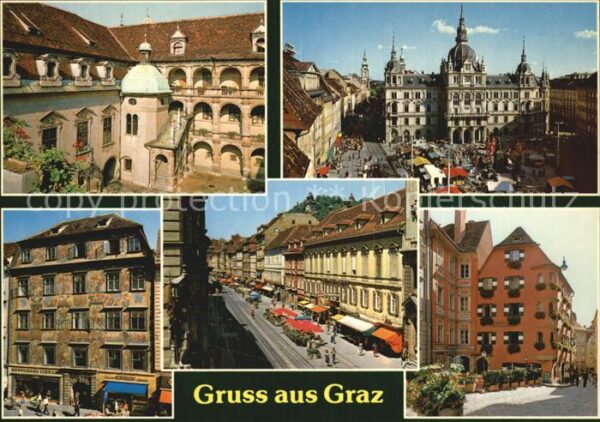 Graz Steiermark Fussgängerzone Altstadt Landhaushof Rat