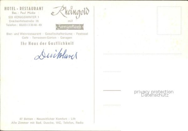 Koenigswinter Hotel-Restaurant Rheingold – Bild 2