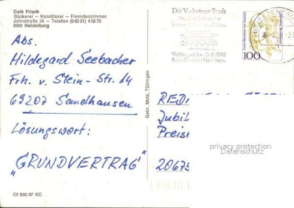 Heidelberg Neckar Cafe Frisch Fliegeraufnahme Neckarparti – Bild 2