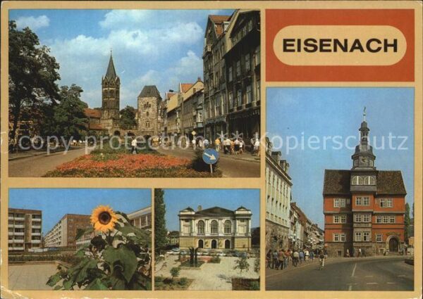 Eisenach Thueringen Nikolaitor Landestheater Rathaus